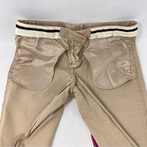 Theory Women’s Tan Cotton Stretch Chino Bermuda Shorts Size 8 Pockets Neutral - Picture 6 of 9